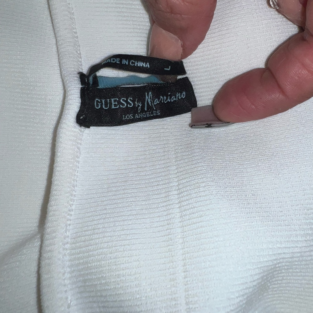 GUESS Marciano-White Bandage Bodycon Midi Dress - Picture 8 of 12